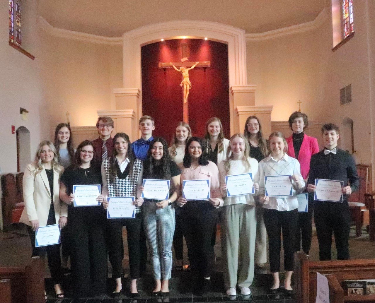 National Honor Society Inductees for Lourdes Central Catholic - Vimarsana News