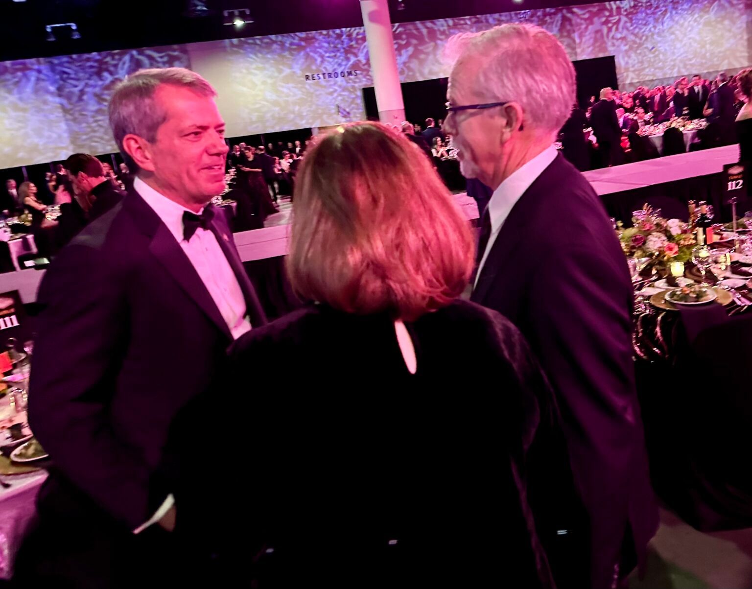New Nebraska Gov. Jim Pillen greets guests at his inaugural ball in Omaha on Jan. 7, 2023
