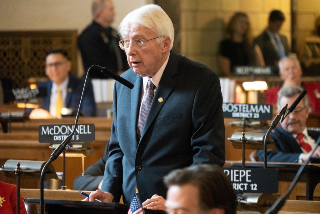Sen. Merv Riepe, Omaha Republican, introduced a surprise amendment Wednesday while signaling new doubt about whether Nebraska should pass a six-week abortion ban into law.