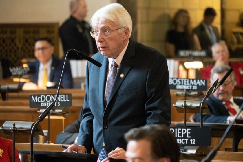 Sen. Merv Riepe, Omaha Republican, introduced a surprise amendment Wednesday while signaling new doubt about whether Nebraska should pass a six-week abortion ban into law.