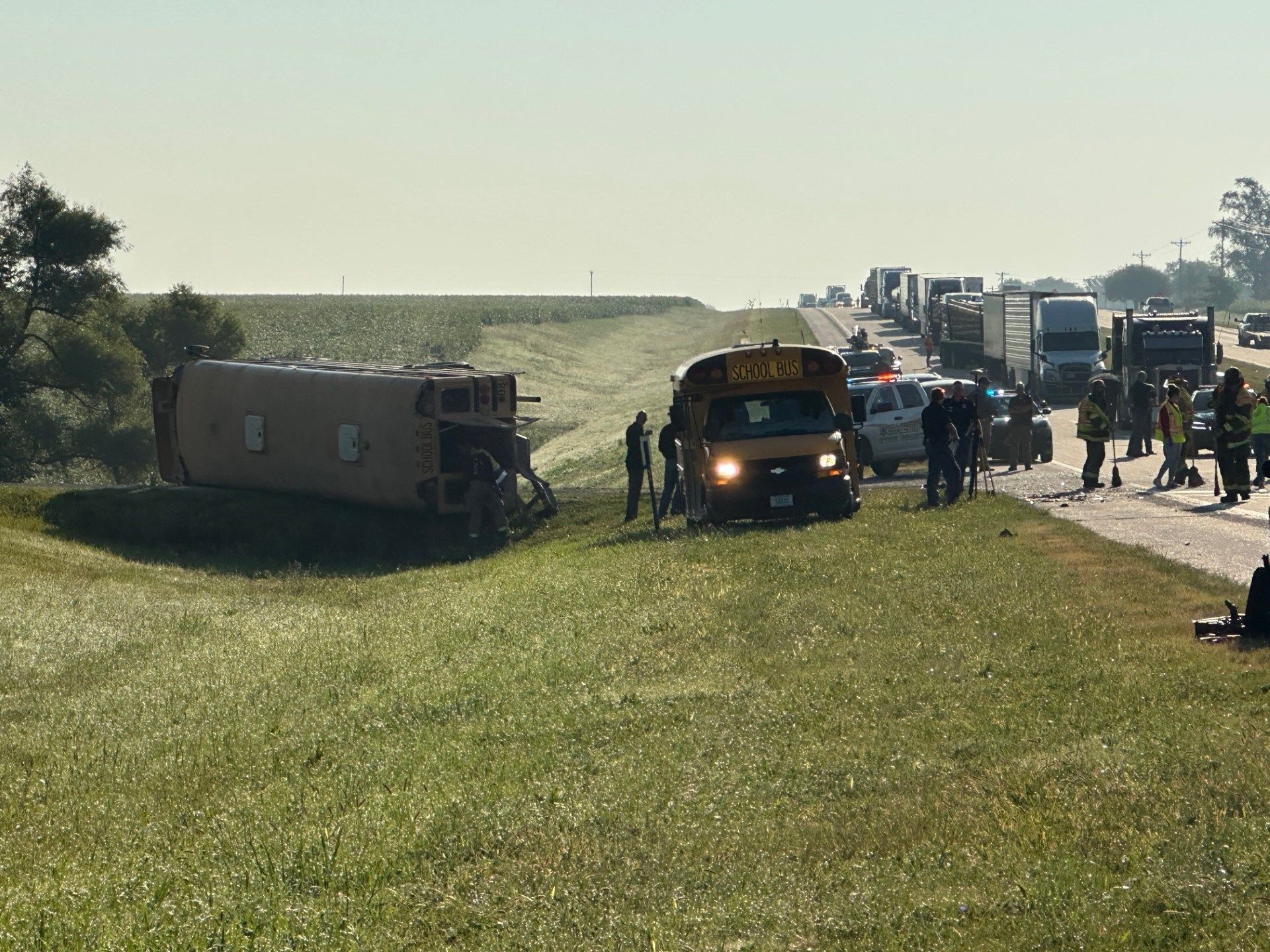 Accident involving school bus takes place near Palmyra Tuesday morning
