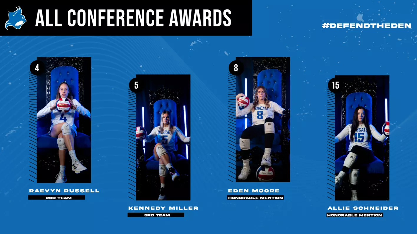 Four Bobcat Volleyball Players Honored by Heart of America Athletic Conference