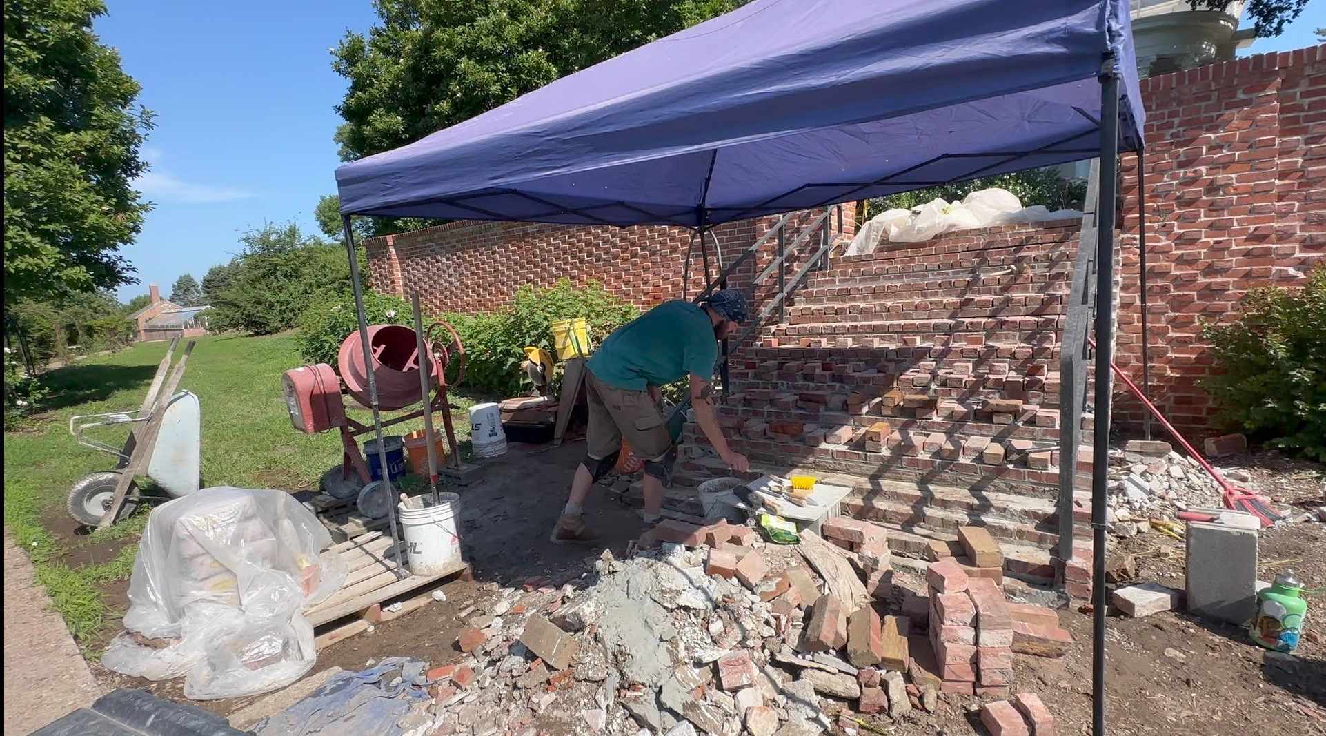 Restoration underway for Arbor Lodge walled garden
