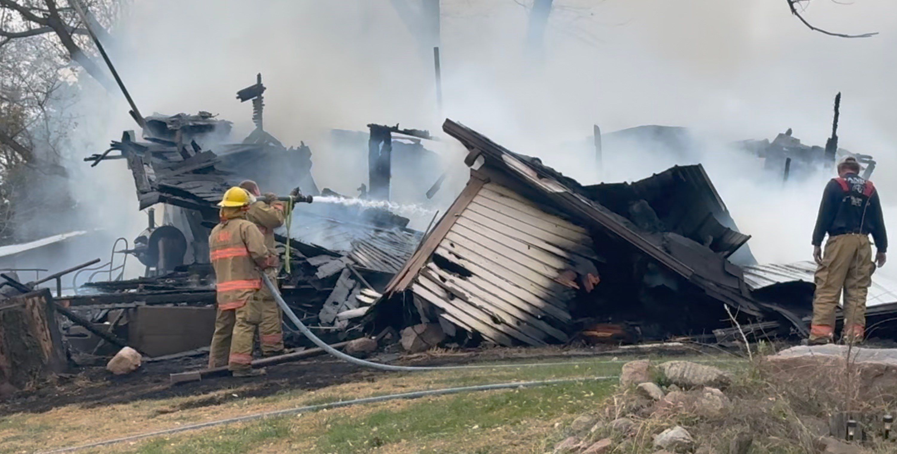 Fire destroys farm house near Cook